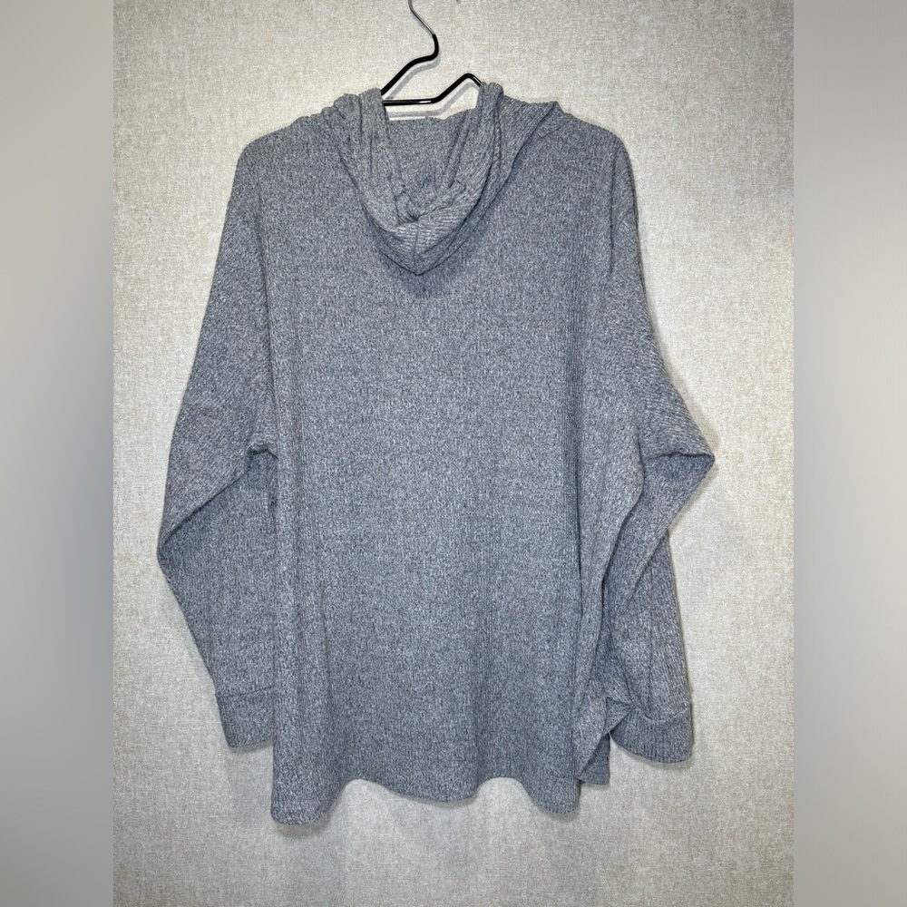 Absolutely Famous Gray Pullover Hoodie Lagenlook Sweater Size 3X - Picture 2 of 7